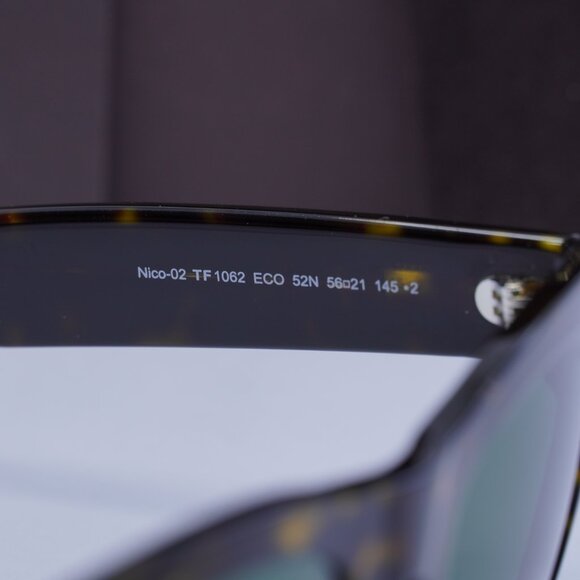 Tom Ford Nico 02 FT1062 52N Square Sunglasses - Havana/Green - Picture 6 of 9